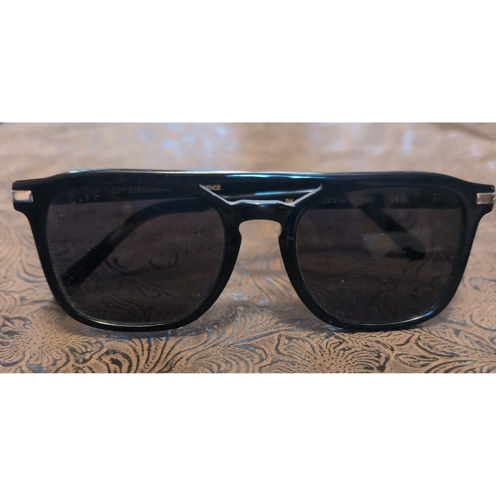 DIFF Tanner Double Bridge Black Sunglasses BK GR167P Pre-owned Unisex